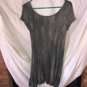 Soft gray T-shirt dress